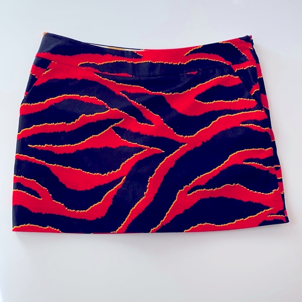 Loudmouth Ladies Golf Skort red zebra print Sz 4